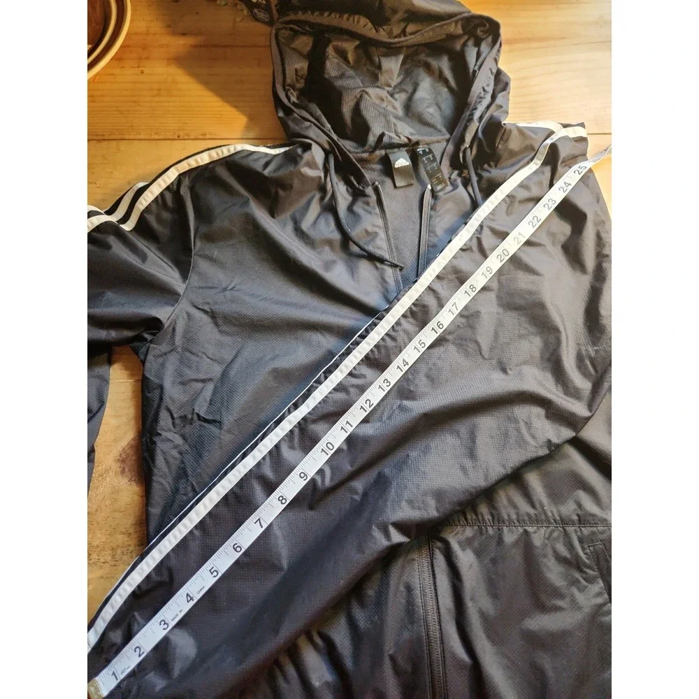 Men's Adidas Essential Black Windbreaker With Mesh Lining, Sz M.